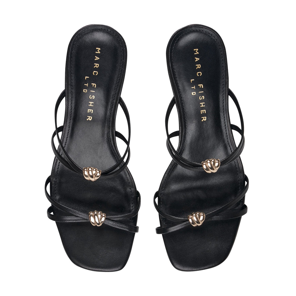 Baizel Leather Mule Sandal - Black Leather / Marc Fisher On Sale