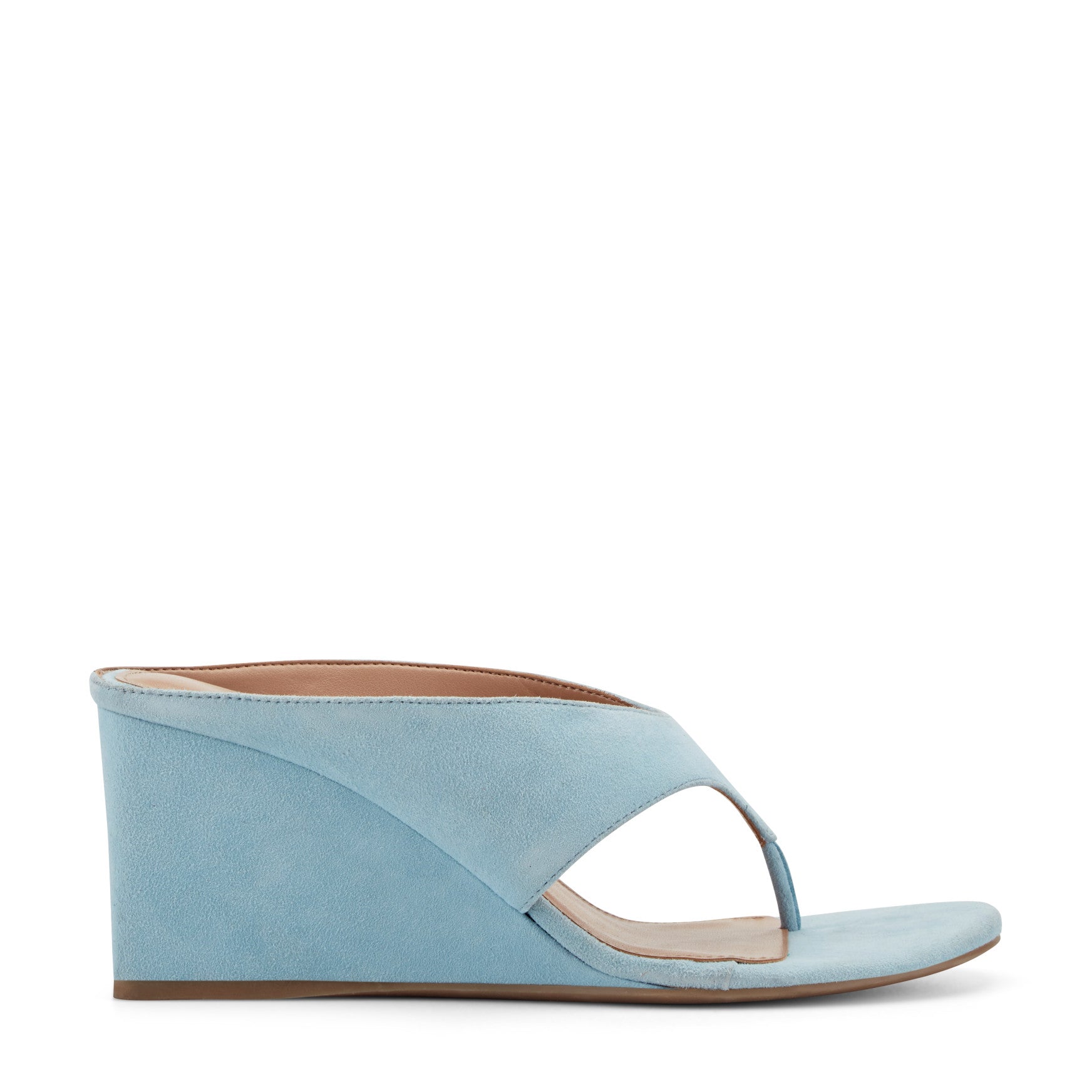 Udena Wedge Thong Sandal - Light Blue Suede / Marc Fisher Online