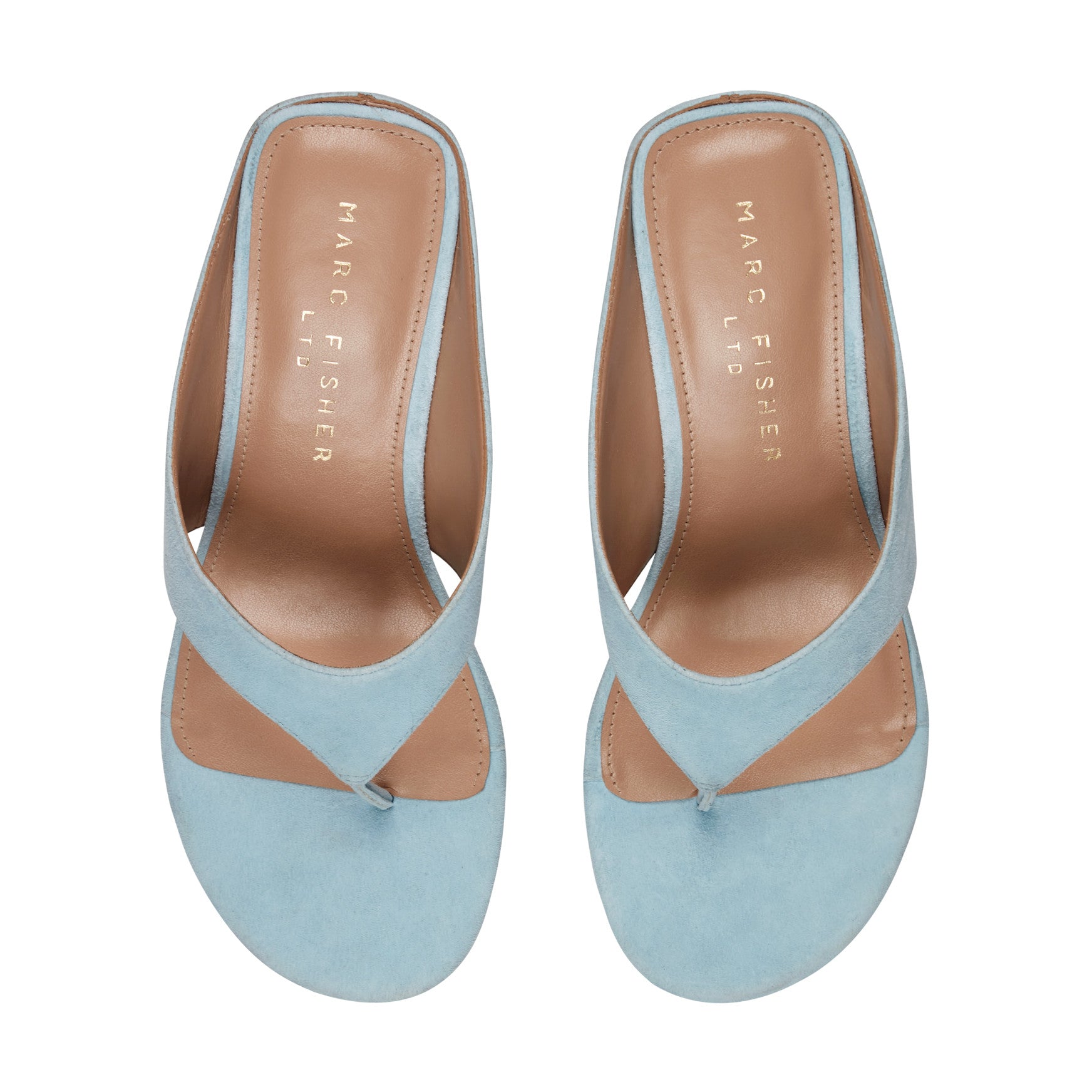 Udena Wedge Thong Sandal - Light Blue Suede / Marc Fisher Online