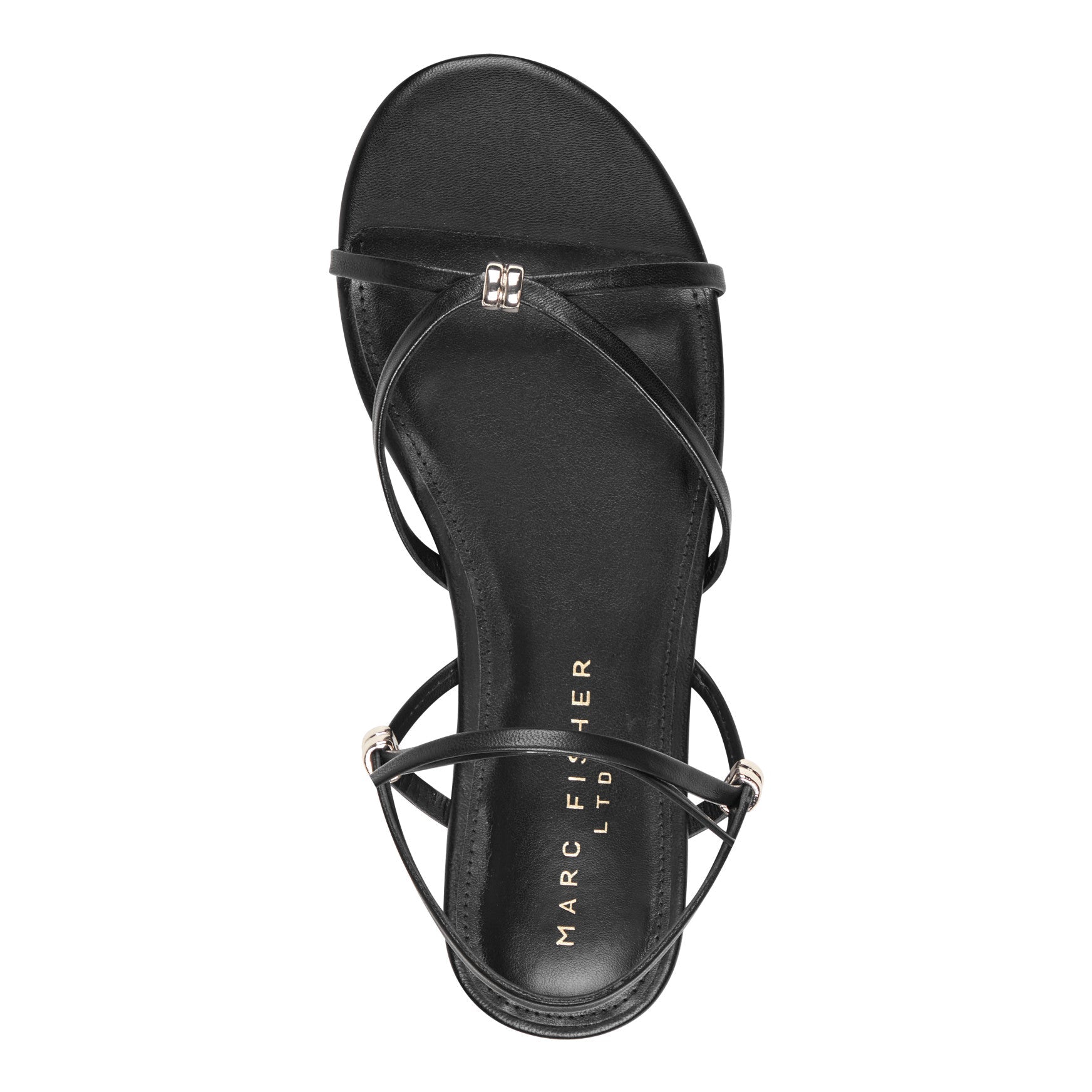 Este Ankle Wrap Leather Sandal - Black Leather / Marc Fisher Sale