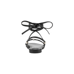 Este Ankle Wrap Leather Sandal - Black Leather / Marc Fisher Sale