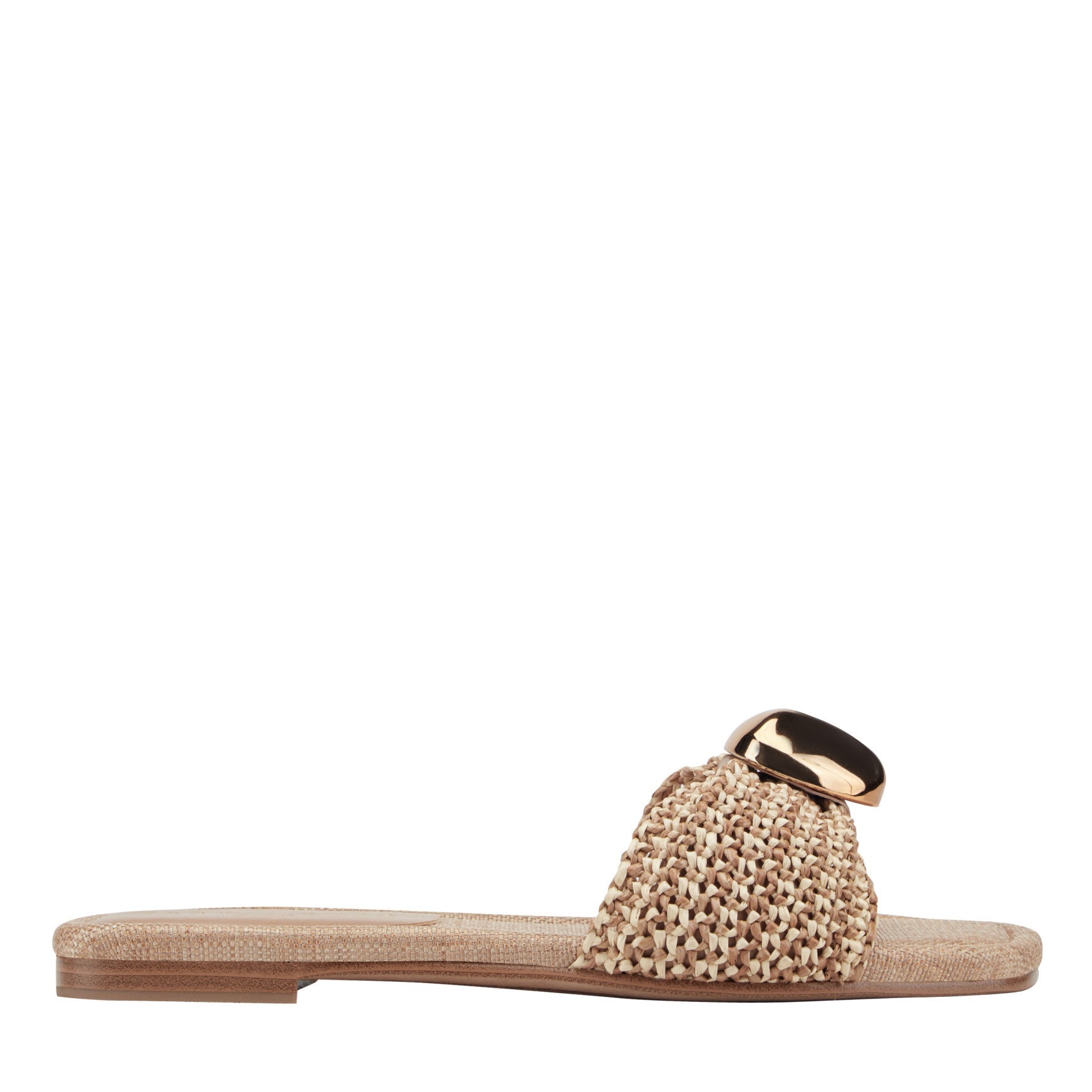 Nalena Flat Slide Sandal - Natural Multi / Marc Fisher Outlet