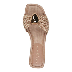 Nalena Flat Slide Sandal - Natural Multi / Marc Fisher Outlet
