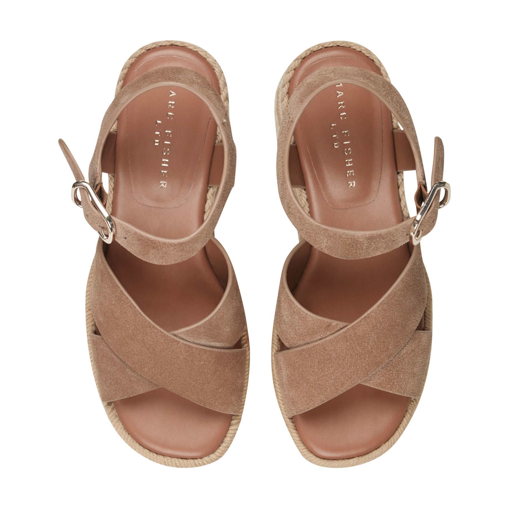 Pasion Espadrille Wedge Sandal - Brown Suede / Marc Fisher US