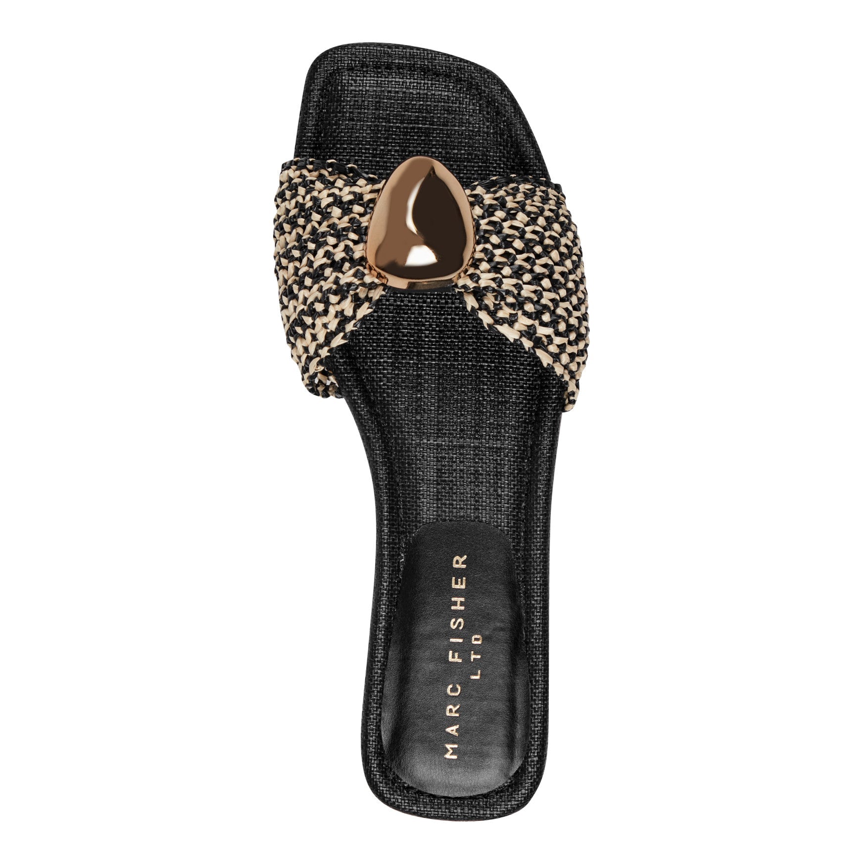 Nalena Flat Slide Sandal - Black Multi / Marc Fisher On Sale