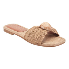 Nalena Flat Slide Sandal - Natural / Marc Fisher Discount
