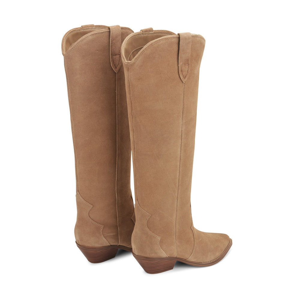Ander Leather Western Boot - Medium Natural Suede / Marc Fisher Online