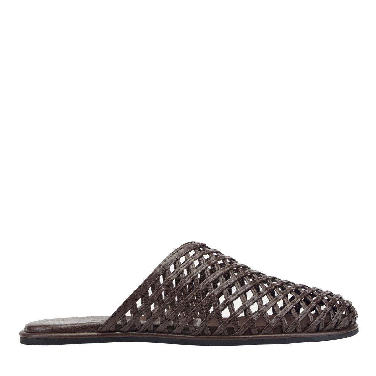 Lynzi Woven Leather Mule - Dark Brown Leather / Marc Fisher For Sale
