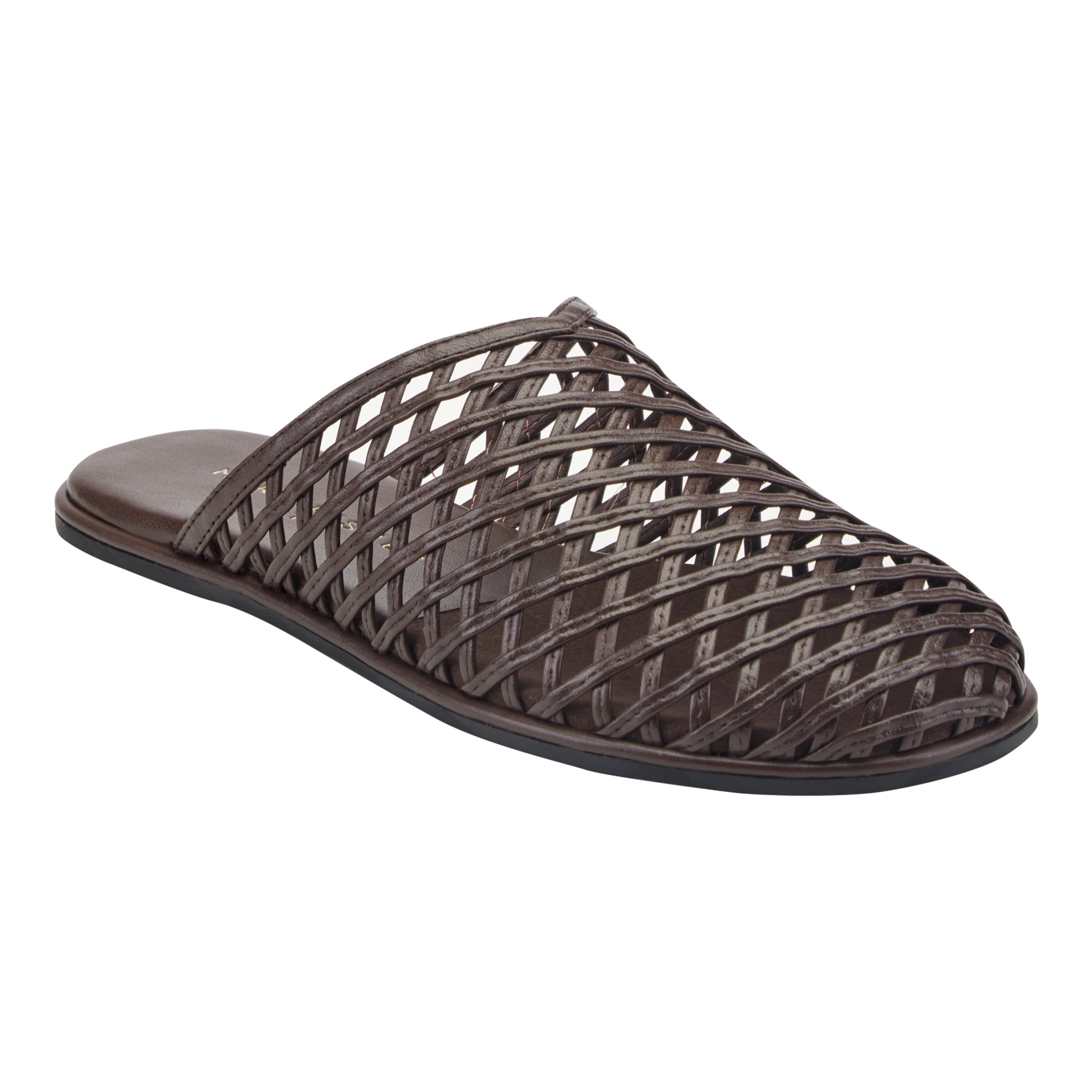 Lynzi Woven Leather Mule - Dark Brown Leather / Marc Fisher For Sale