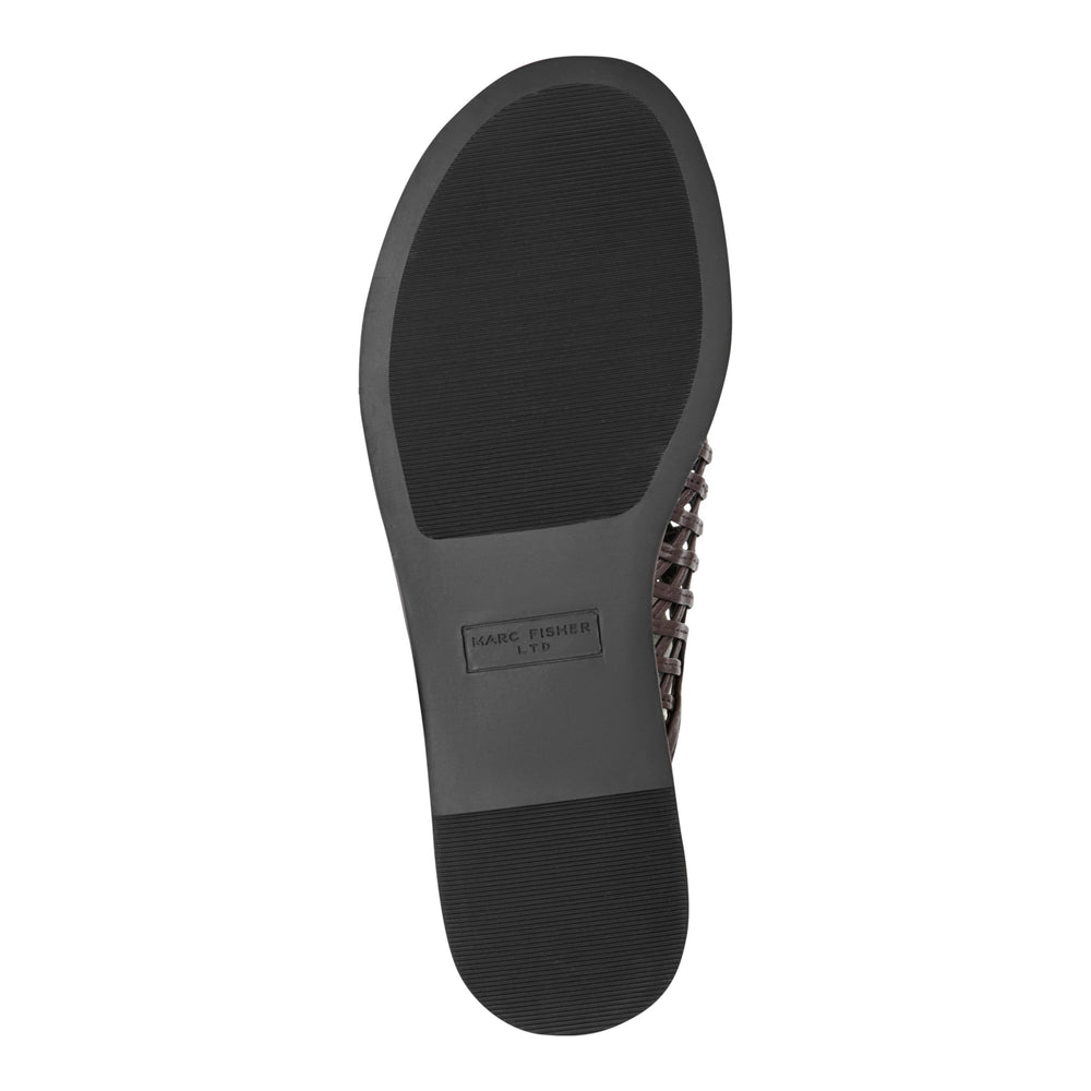 Lynzi Woven Leather Mule - Dark Brown Leather / Marc Fisher For Sale