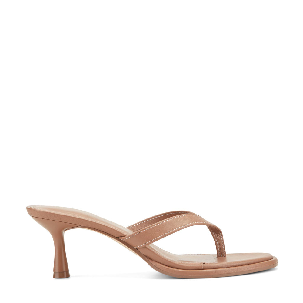 Antonia Leather Thong Sandal - Natural Leather / Marc Fisher Outlet
