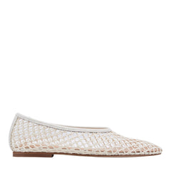 Jazlyn Mesh Ballet Flat - Ivory Mesh / Marc Fisher On Sale