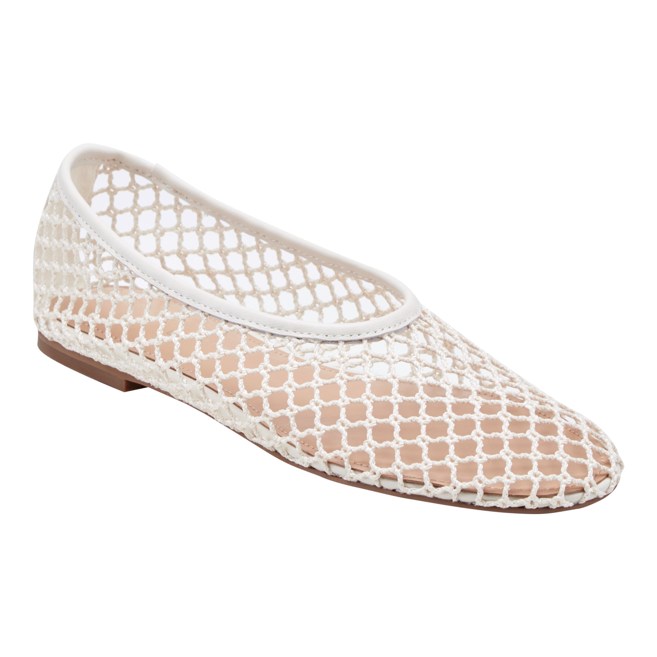 Jazlyn Mesh Ballet Flat - Ivory Mesh / Marc Fisher On Sale