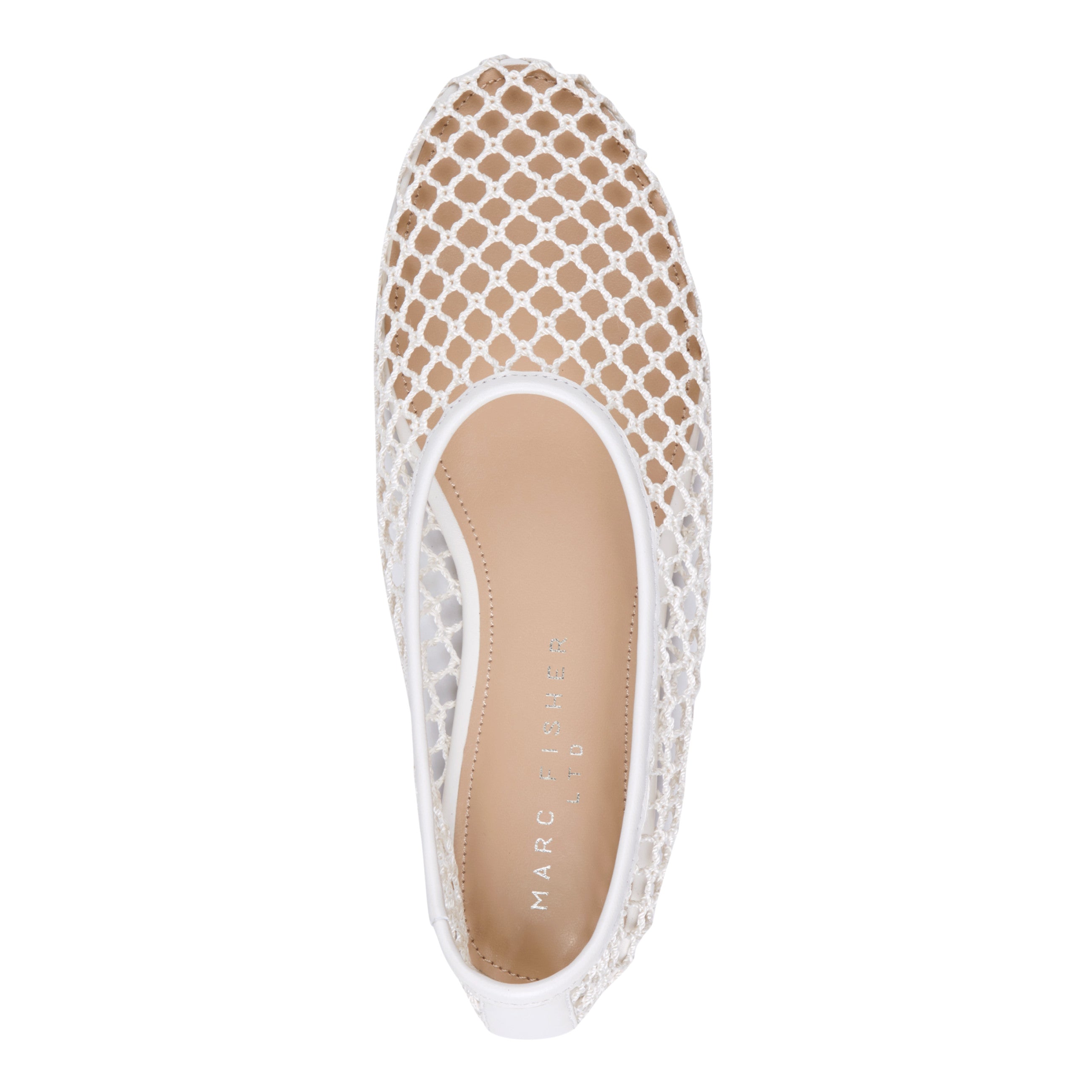 Jazlyn Mesh Ballet Flat - Ivory Mesh / Marc Fisher On Sale