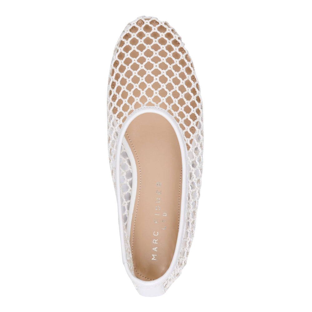 Jazlyn Mesh Ballet Flat - Ivory Mesh / Marc Fisher On Sale