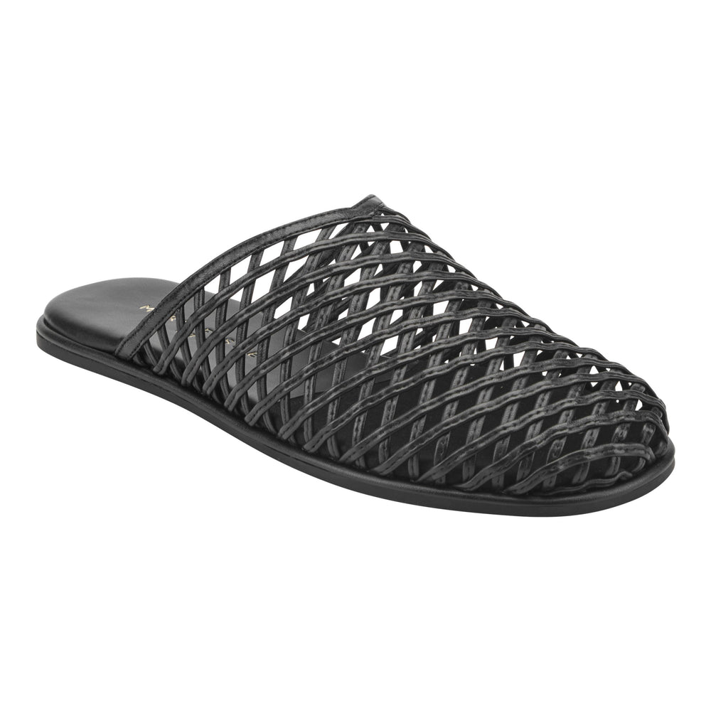 Lynzi Woven Leather Mule - Black Leather / Marc Fisher For Sale