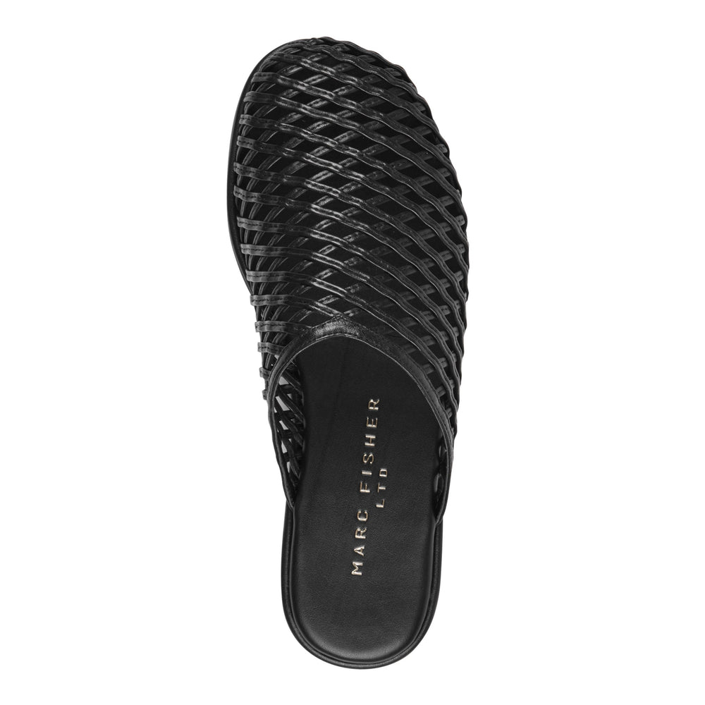 Lynzi Woven Leather Mule - Black Leather / Marc Fisher For Sale