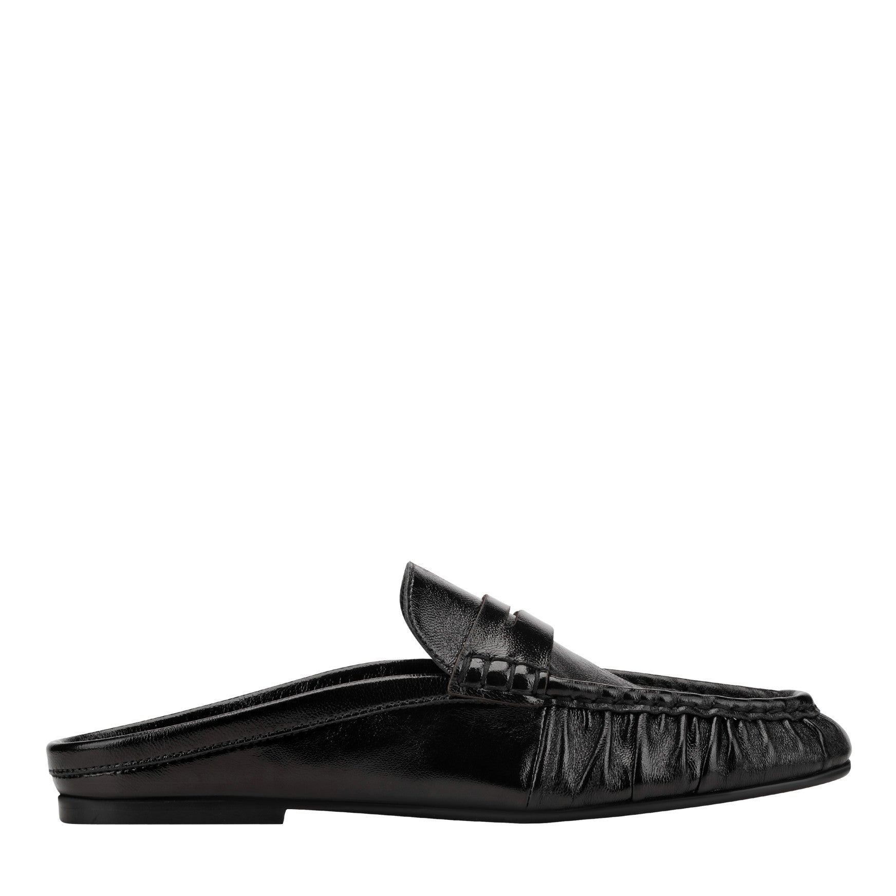 Jaynie Leather Mule Loafer - Black Leather / Marc Fisher Sale