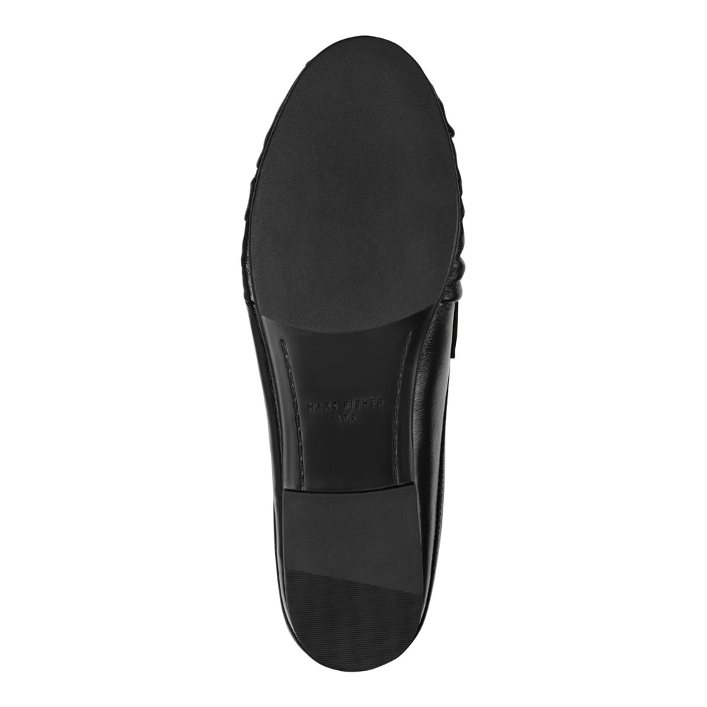 Jaynie Leather Mule Loafer - Black Leather / Marc Fisher Sale