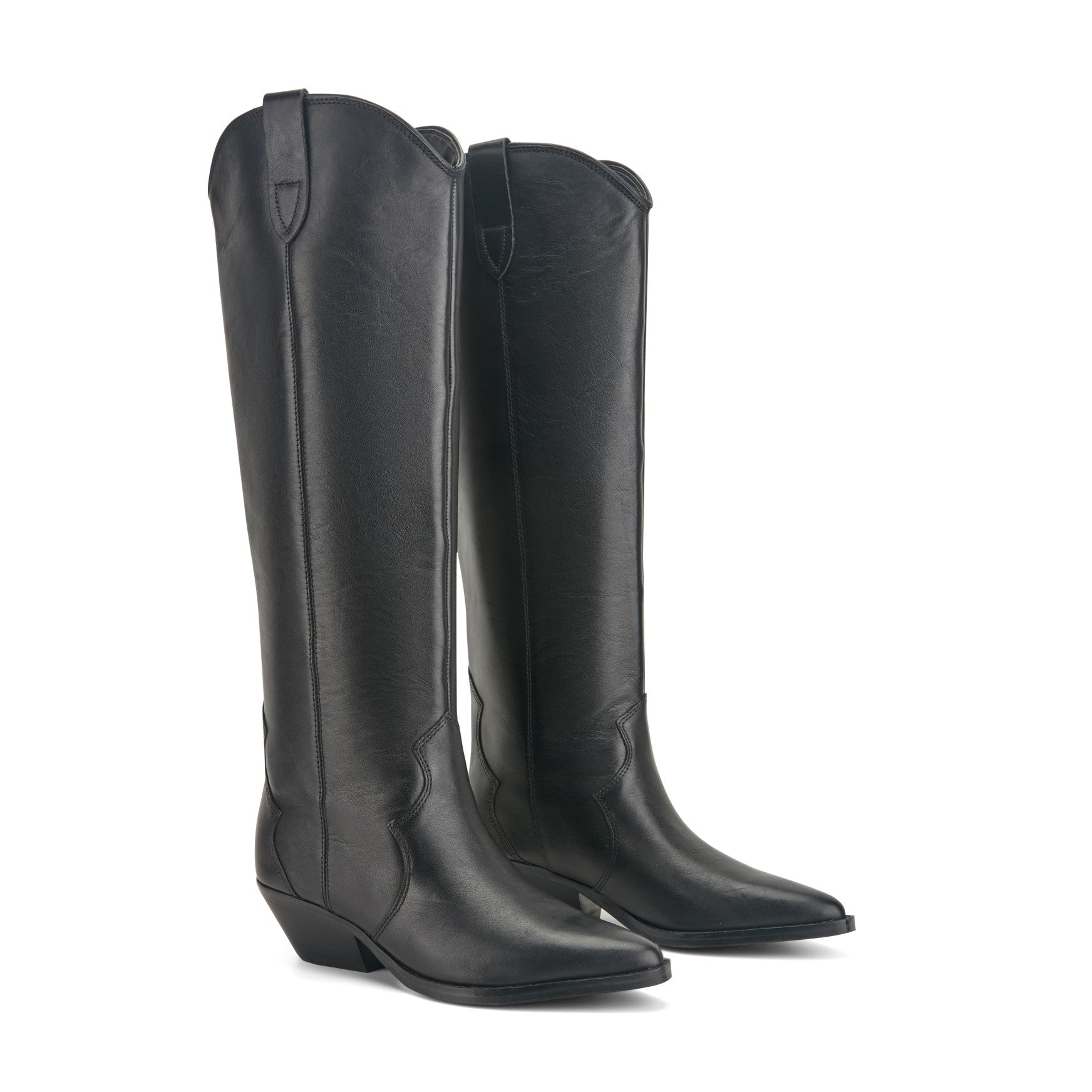 Ander Leather Western Boot - Black Leather / Marc Fisher Outlet