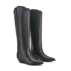 Ander Leather Western Boot - Black Leather / Marc Fisher Outlet