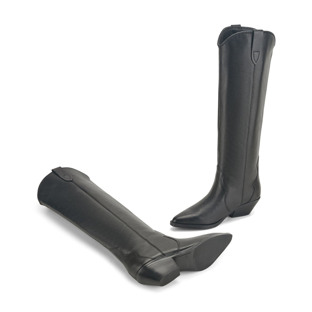 Ander Leather Western Boot - Black Leather / Marc Fisher Outlet