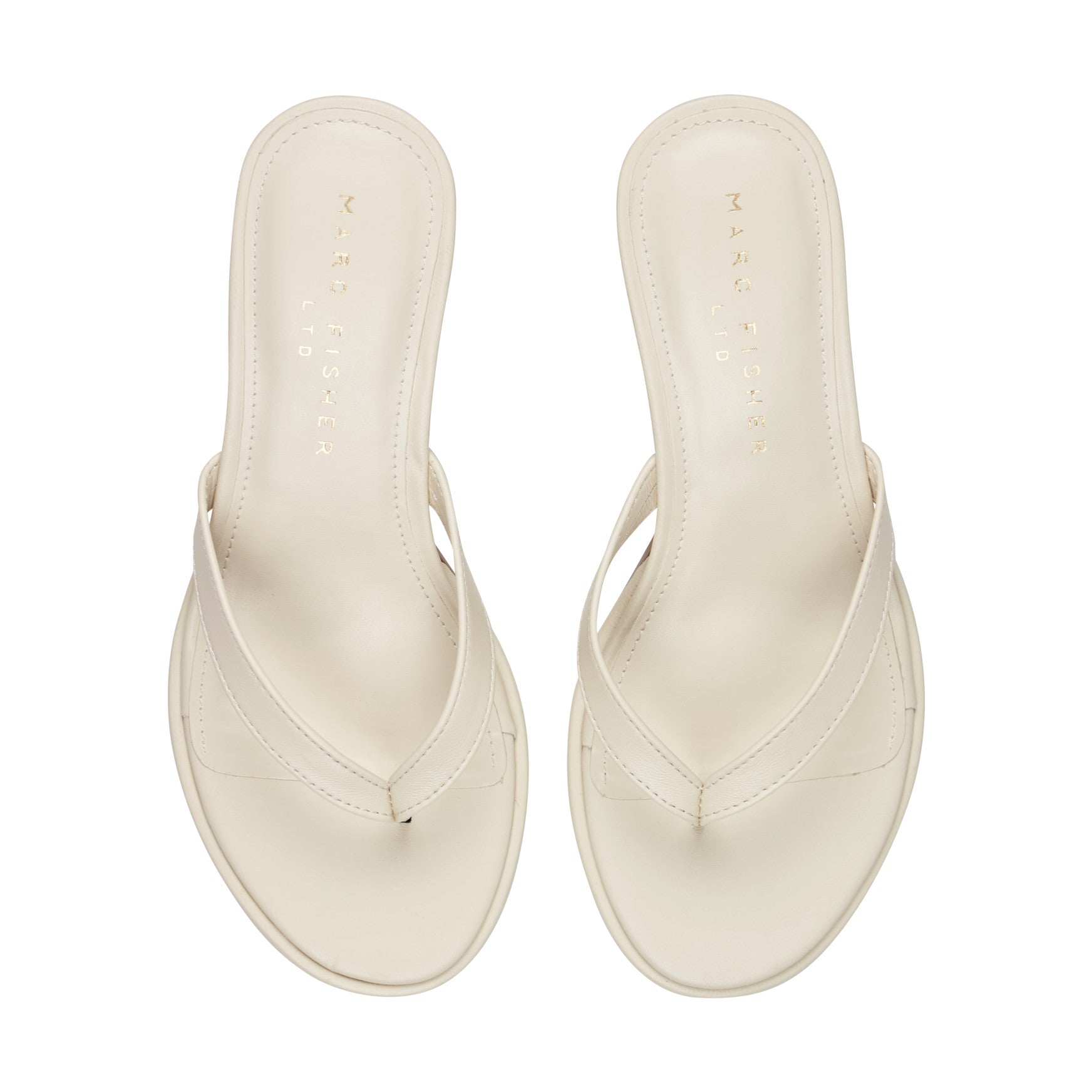 Antonia Leather Thong Sandal - White Leather / Marc Fisher On Sale