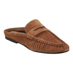 Jaynie Leather Mule Loafer - Natural Suede / Marc Fisher Online