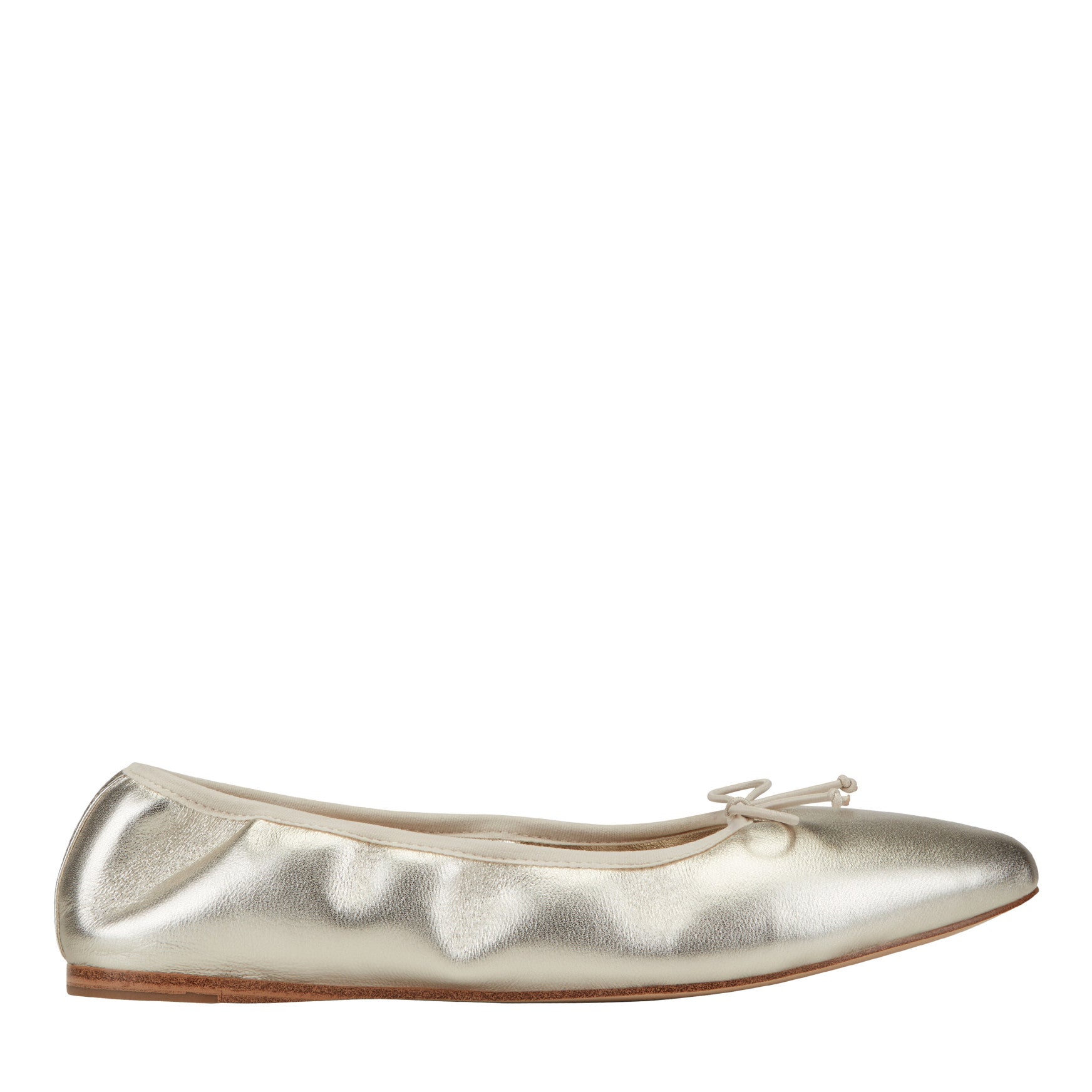 Amellie Leather Ballet Flat - Platino Leather / Marc Fisher On Sale