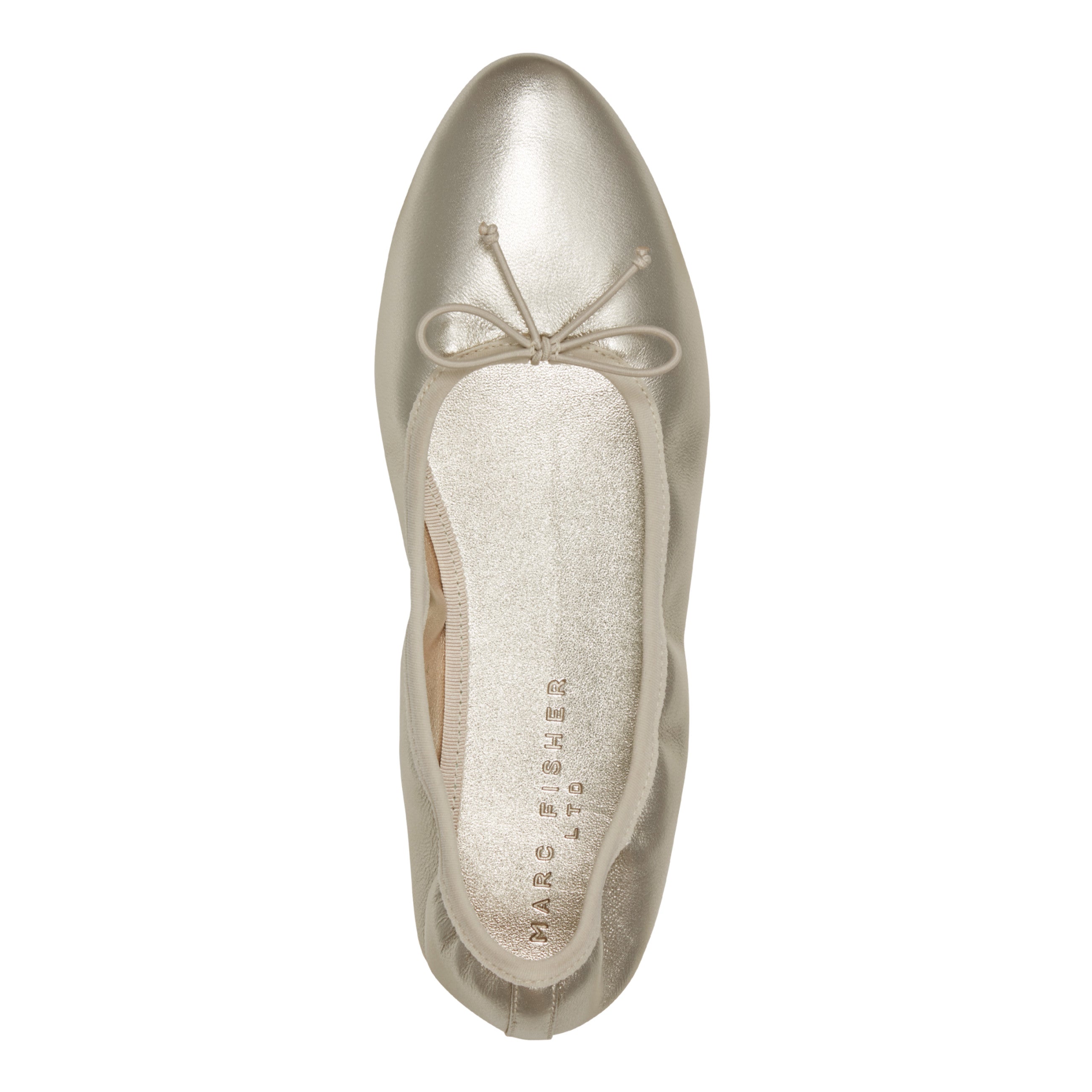 Amellie Leather Ballet Flat - Platino Leather / Marc Fisher On Sale