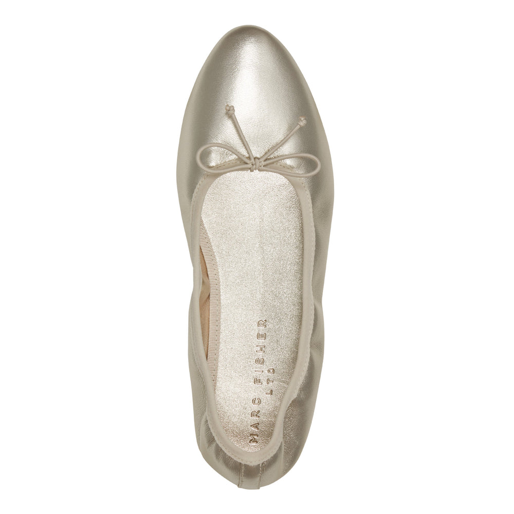 Amellie Leather Ballet Flat - Platino Leather / Marc Fisher On Sale