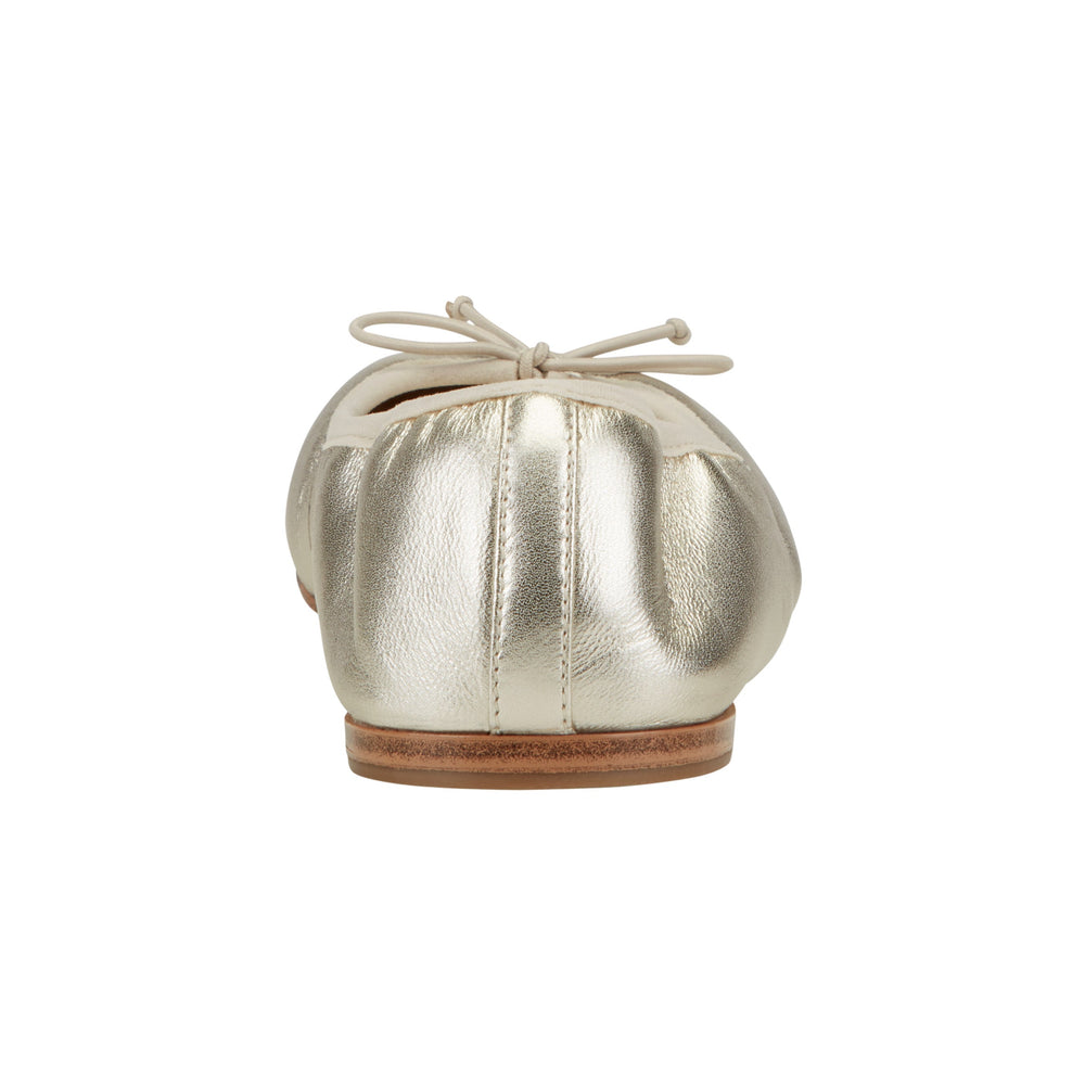 Amellie Leather Ballet Flat - Platino Leather / Marc Fisher On Sale