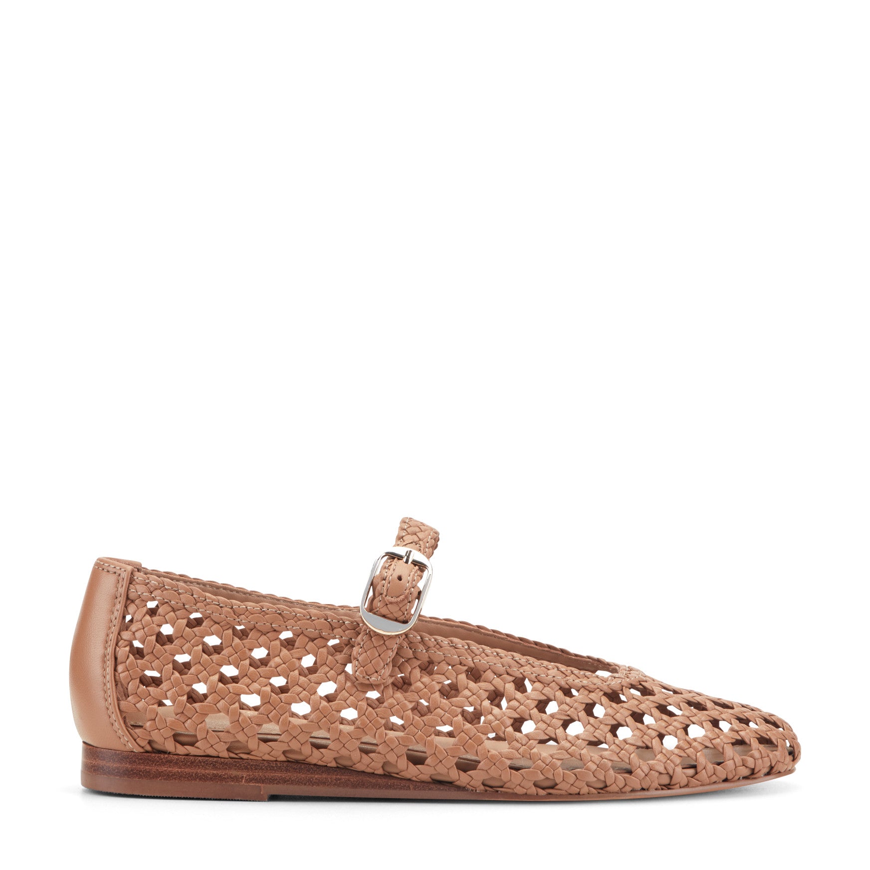 Evonna Woven Leather Mary Jane Ballet Flat - Natural Leather / Marc Fisher Discount