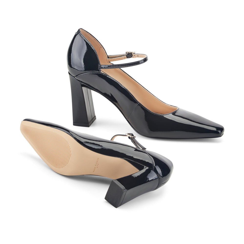 Genevie Mary Jane Pump - Black Patent Leather / Marc Fisher Outlet