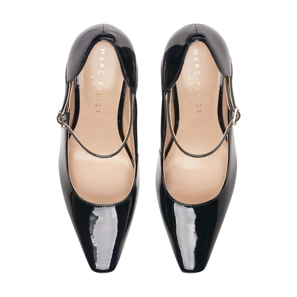 Genevie Mary Jane Pump - Black Patent Leather / Marc Fisher Outlet