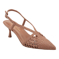 Reagan Woven Leather Pump - Natural Leather / Marc Fisher Discount