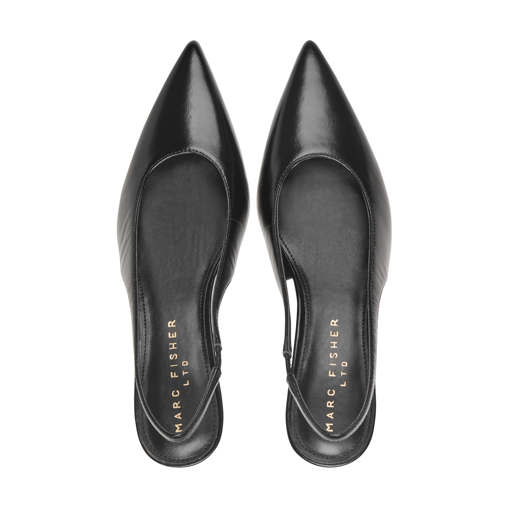 Taten Leather Wedge Slingback Pump - Black Leather / Marc Fisher For Sale