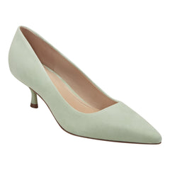 Calynna Leather Kitten Heel Pump - Mint Suede / Marc Fisher Sale