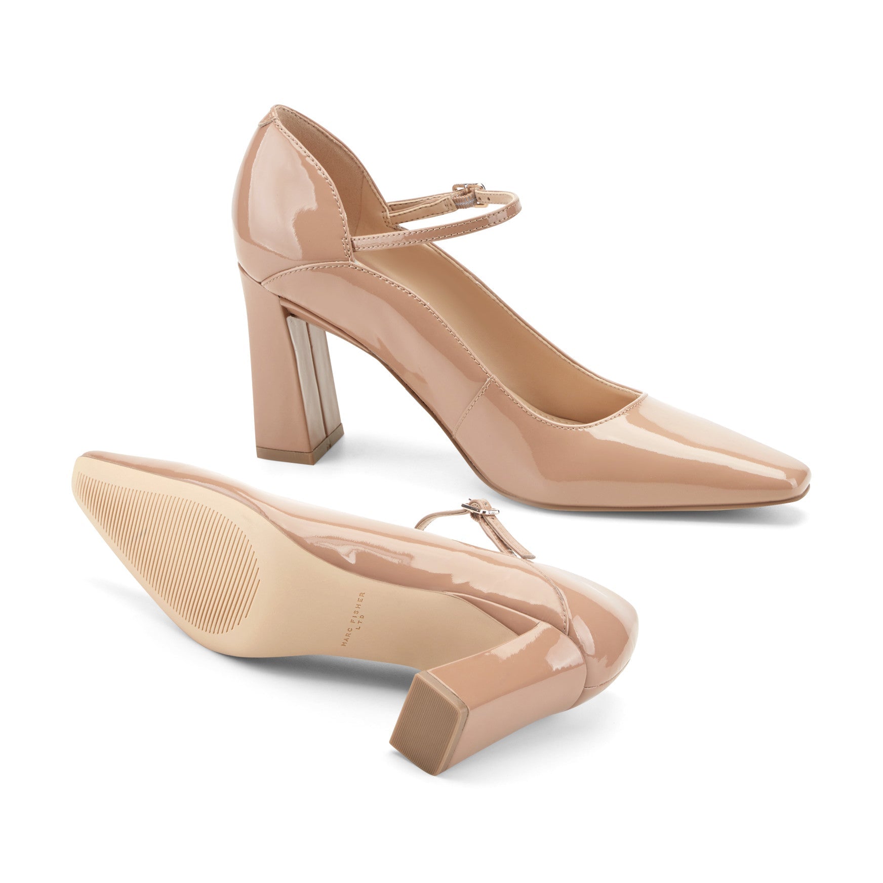 Genevie Mary Jane Pump - Nude Patent Leather / Marc Fisher US