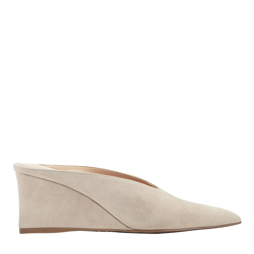 Malley Leather Wedge Mule - Natural Suede / Marc Fisher Discount