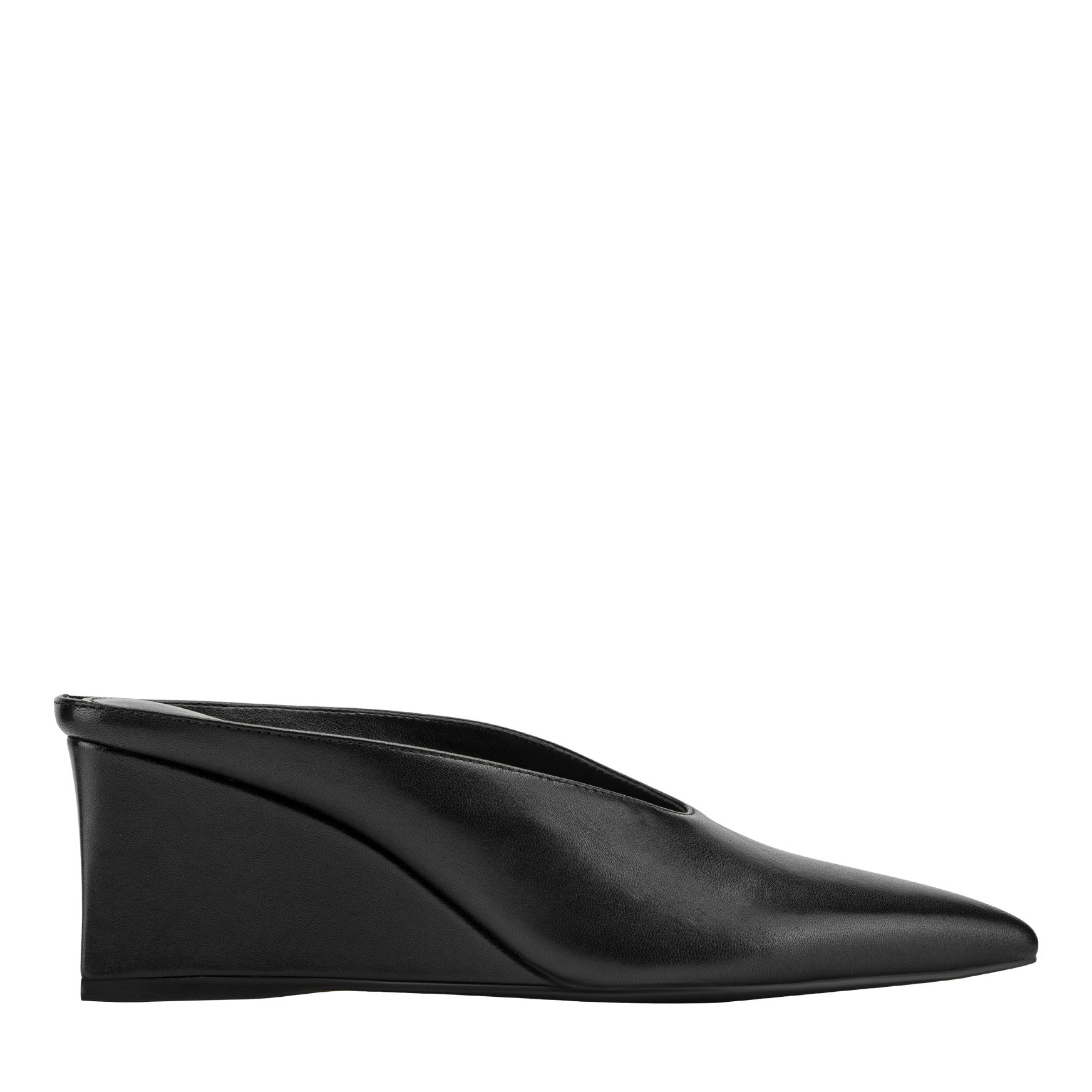 Malley Leather Wedge Mule - Black Leather / Marc Fisher Online