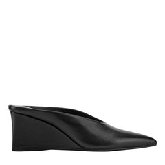 Malley Leather Wedge Mule - Black Leather / Marc Fisher Online
