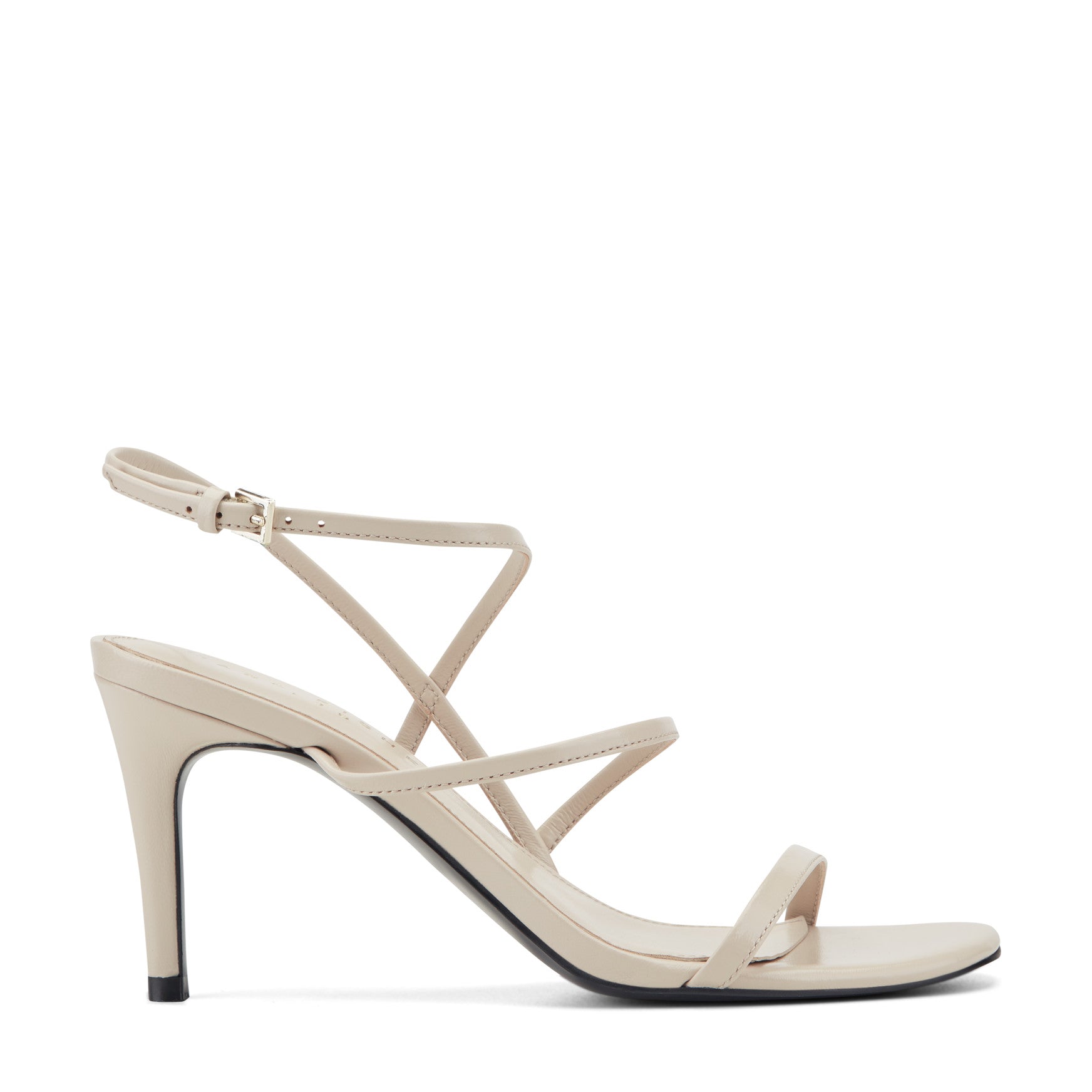 Denzi Strappy Leather Sandal - Ivory Leather / Marc Fisher Outlet