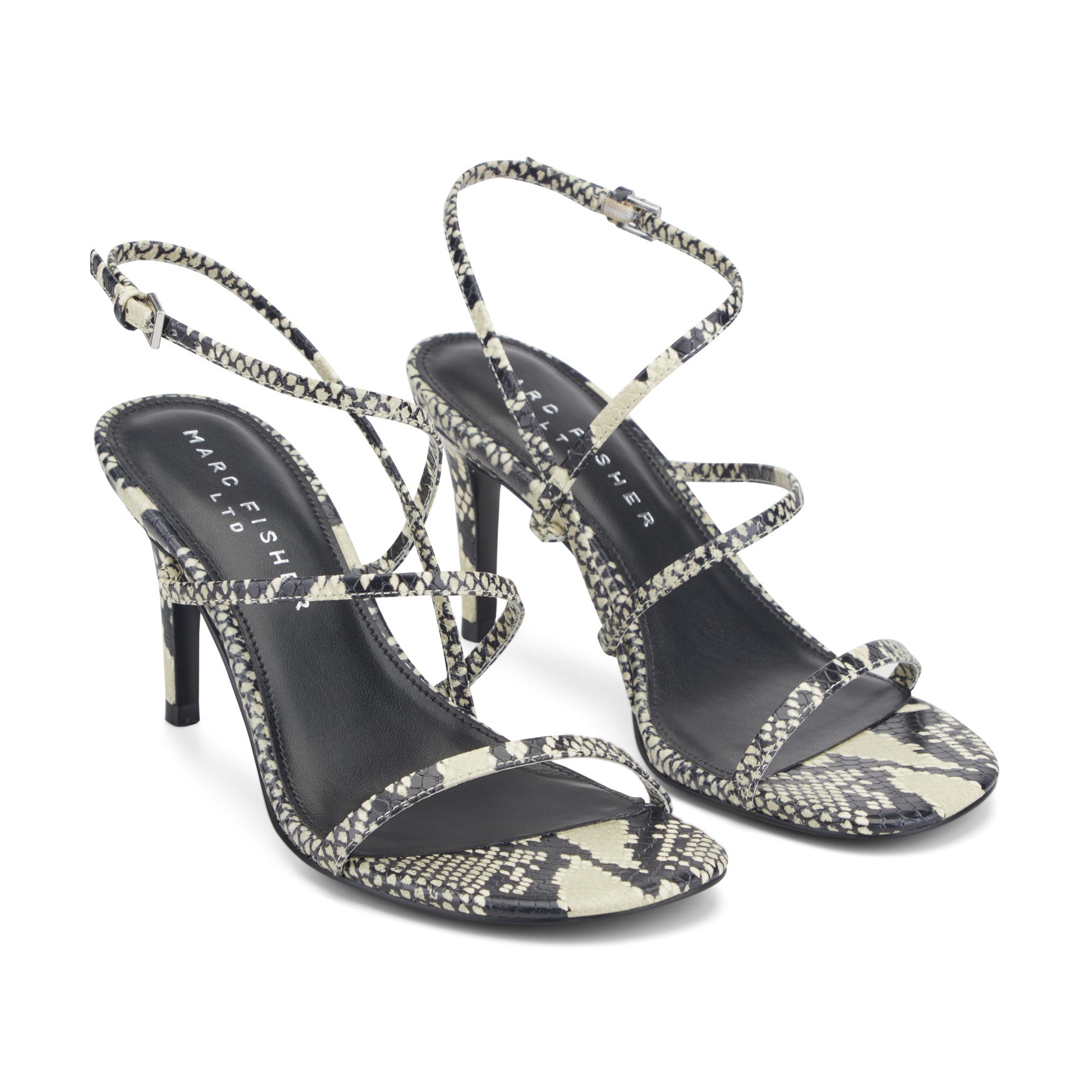Denzi Strappy Leather Sandal - Snake Printed Leather / Marc Fisher Discount