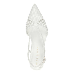 Reagan Woven Leather Pump - White Leather / Marc Fisher Online