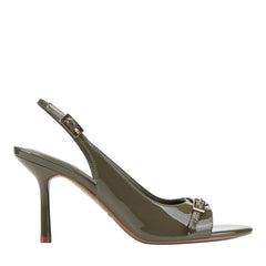 Paza Peep Toe Pump - Dark Green Patent / Marc Fisher Sale