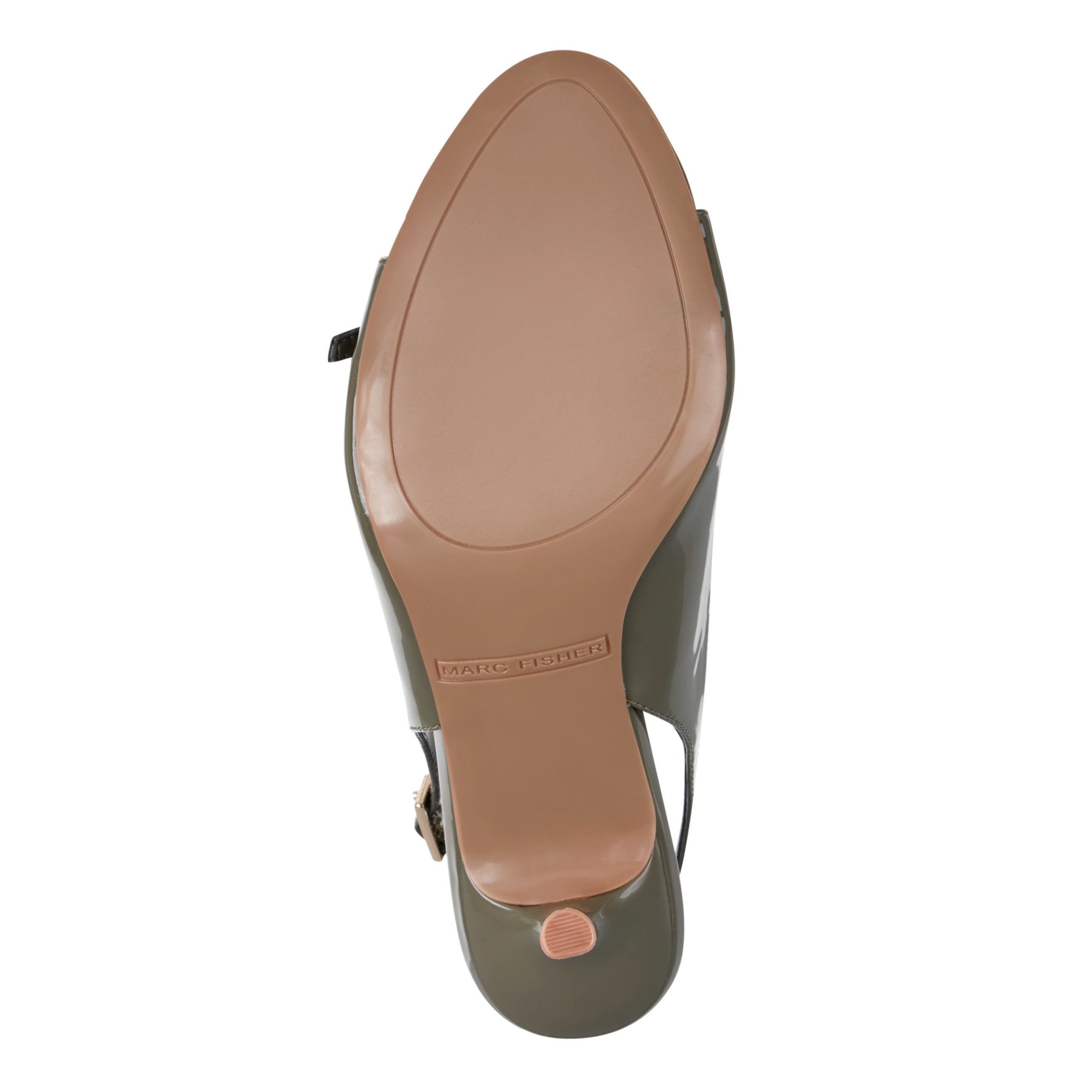 Paza Peep Toe Pump - Dark Green Patent / Marc Fisher Sale