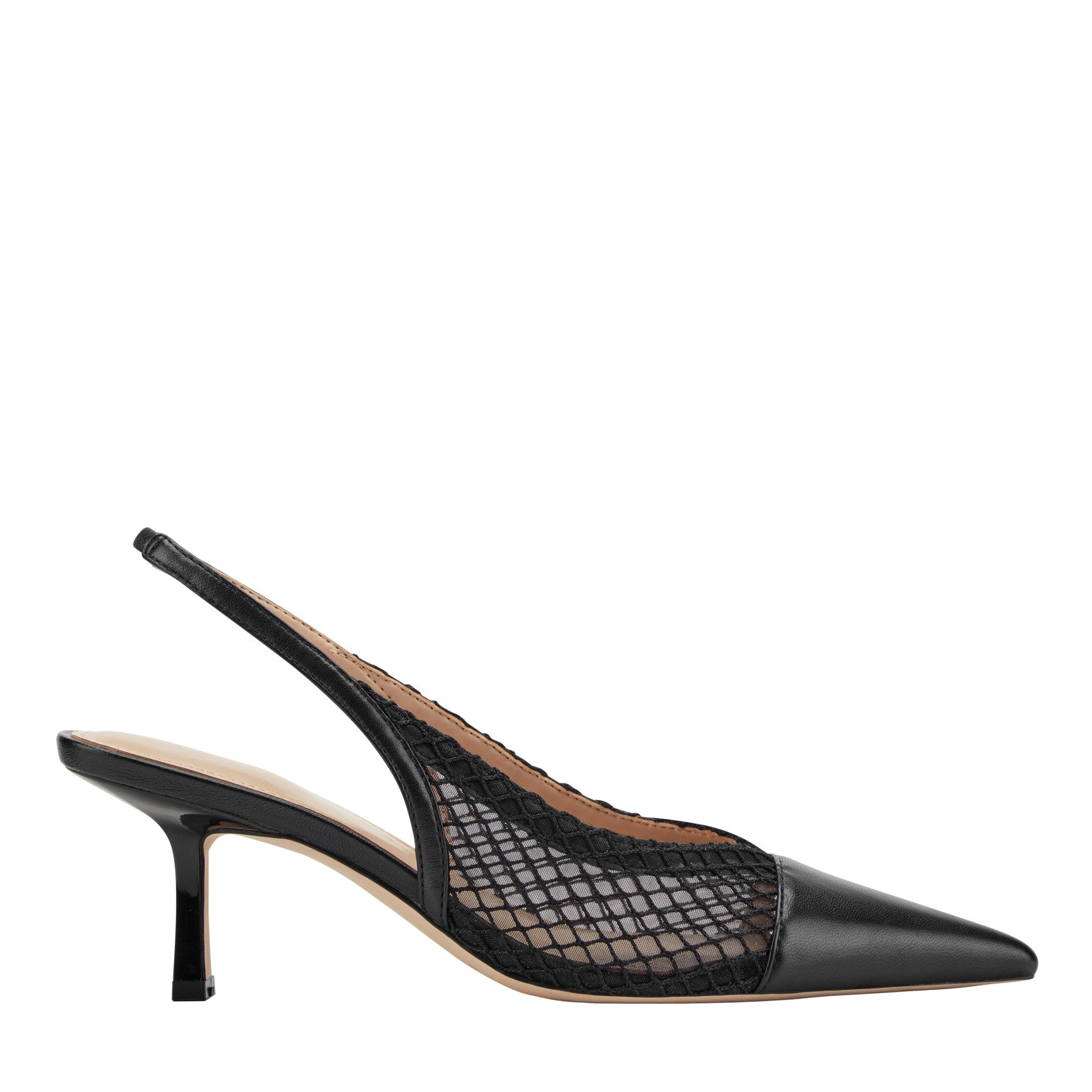 Gipsi Mesh Slingback Kitten Heel Pump - Black Mesh / Marc Fisher On Sale