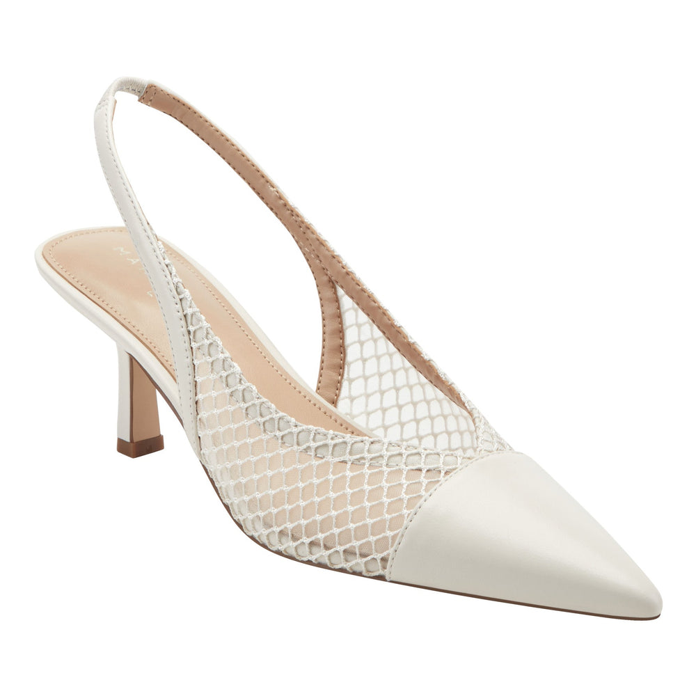 Gipsi Mesh Slingback Kitten Heel Pump - Ivory Mesh / Marc Fisher Online