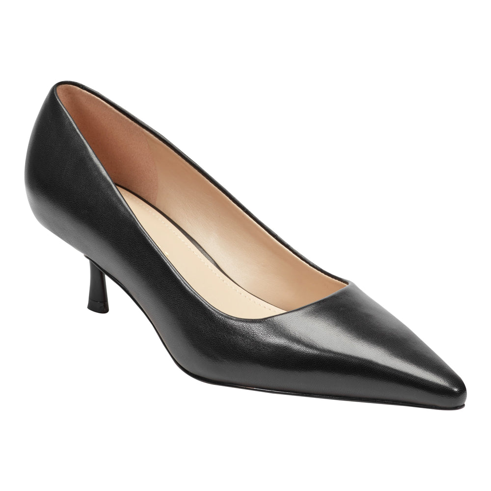Calynna Leather Kitten Heel Pump - Black Leather / Marc Fisher For Sale